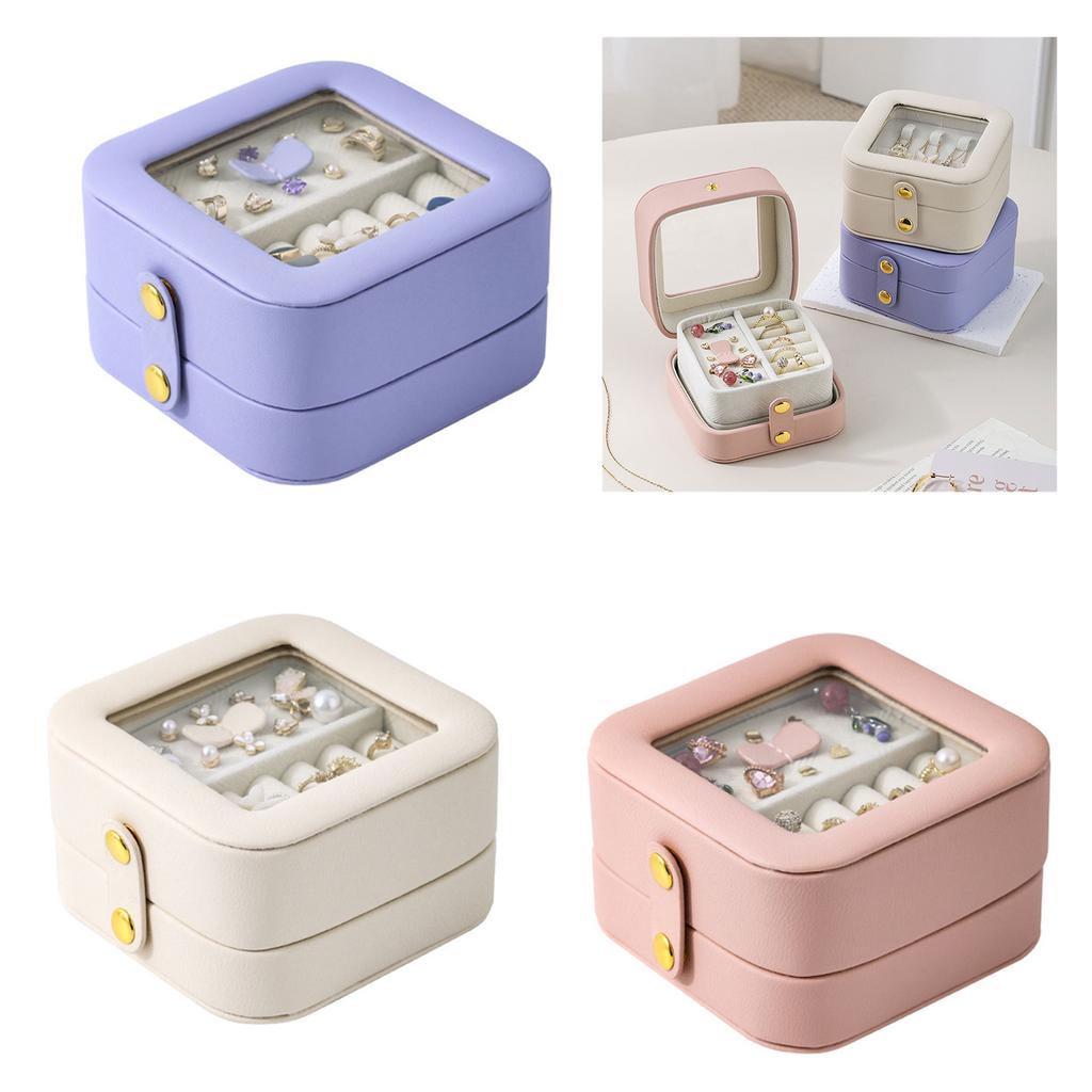 Compact Jewelry Organizers Case Multilayered Jewelry Travel Case for Women Stylish and Compact Storage Container