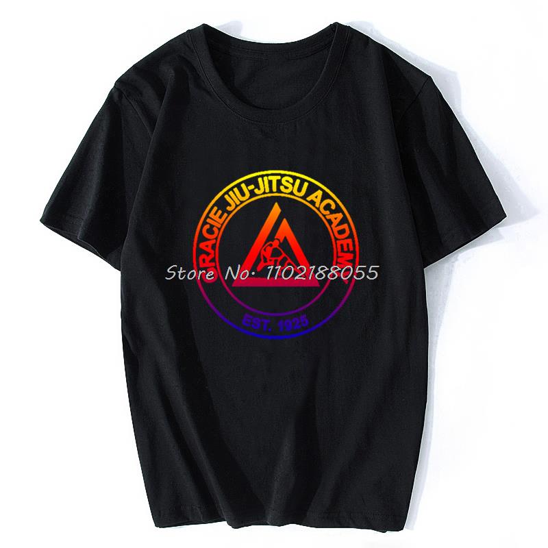 Men Casual T Shirt Gracie Brazilian Jiu Jitsu TShirt Cool BJJ Arts Graphic Tshirt Cotton Tees S
