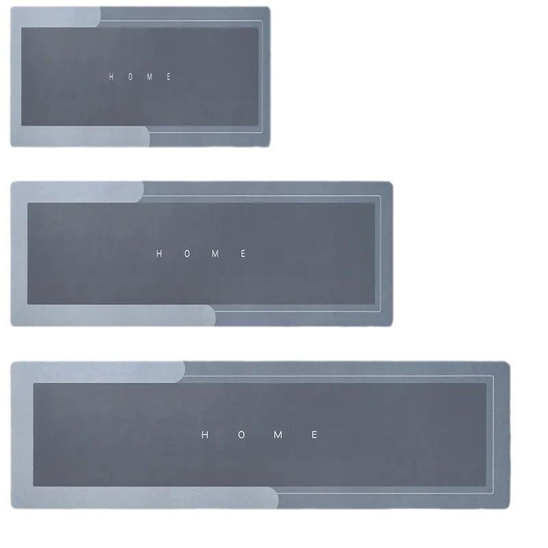 Diatom Simple Mud Doormat With Letter Print Design For Daily Kitchen Foyer And