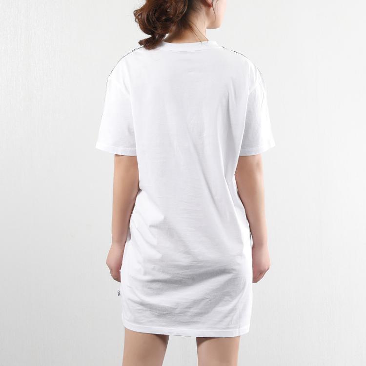 Puma Camo Pack Dress Logo Sports Round Neck Short Sleeve Dress Women Dresses White 579558-02