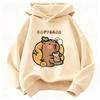 Capybara Kinder Hoodie Saft trinken, Niedlicher Harajuku Stil Jungen und Mädchen Frühling Lässiger Pullover
