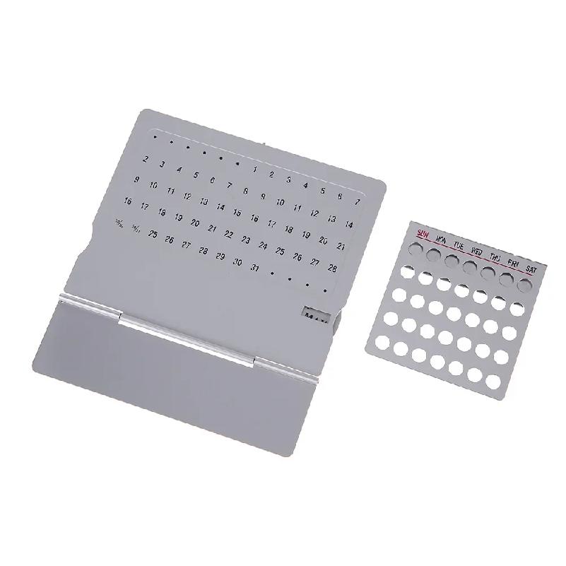 Super Perpetual Unique 100 Years Perpetual Calendar Office Supplies Desktop Calendar Aluminium Alloy Assembling Calendar