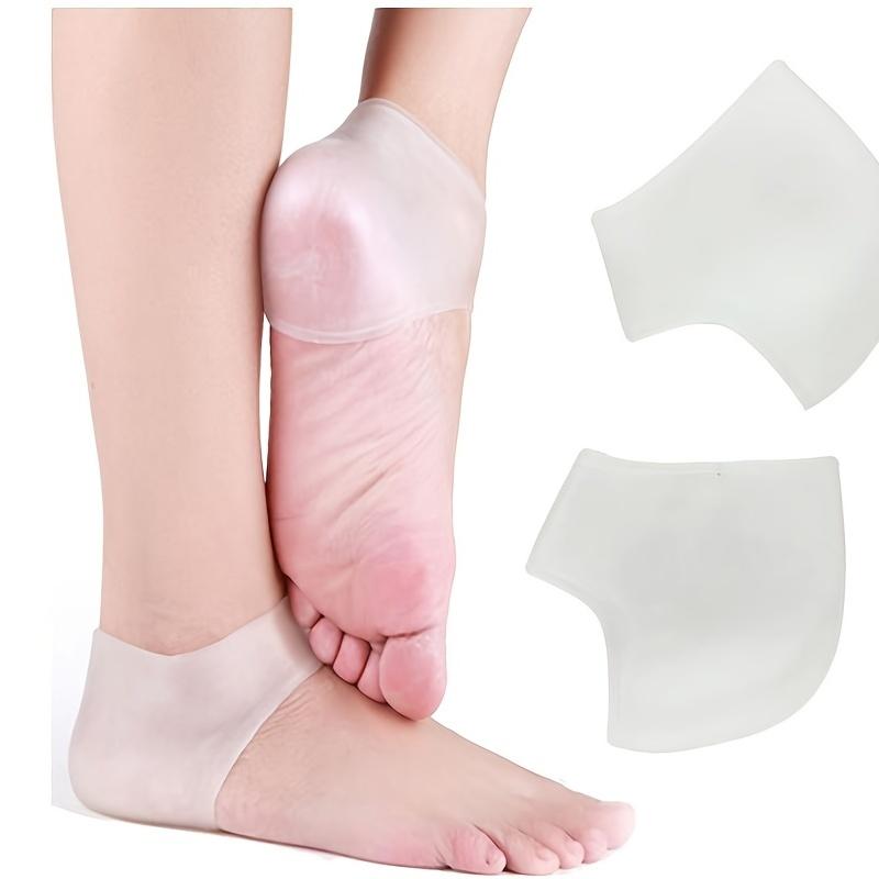 2 Pcs Silicone Heel Cushions For Dry Cracked Heels - Foot Care Heel Protectors For Men And Women