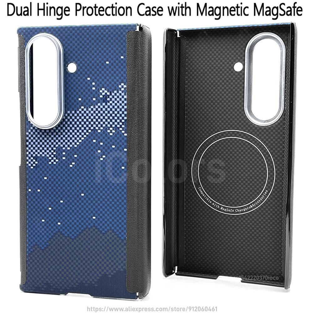 For Samsung Galaxy Z TriFold Kevlar Aramid Fiber Case Magnetic Magsafe Cover Ultra Slim Case Armor Protective Hard Cover