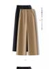 Women's Khaki Wide-Leg Summer Pants 2025: New Loose-Fit, Petite Nine-Point, Straight-Leg Design