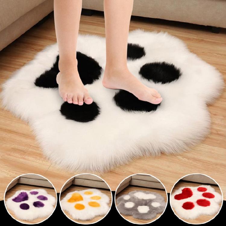Plush Round Carpet Sheepskin Pink Living Room Home Decor Bedroom Floor Cushion