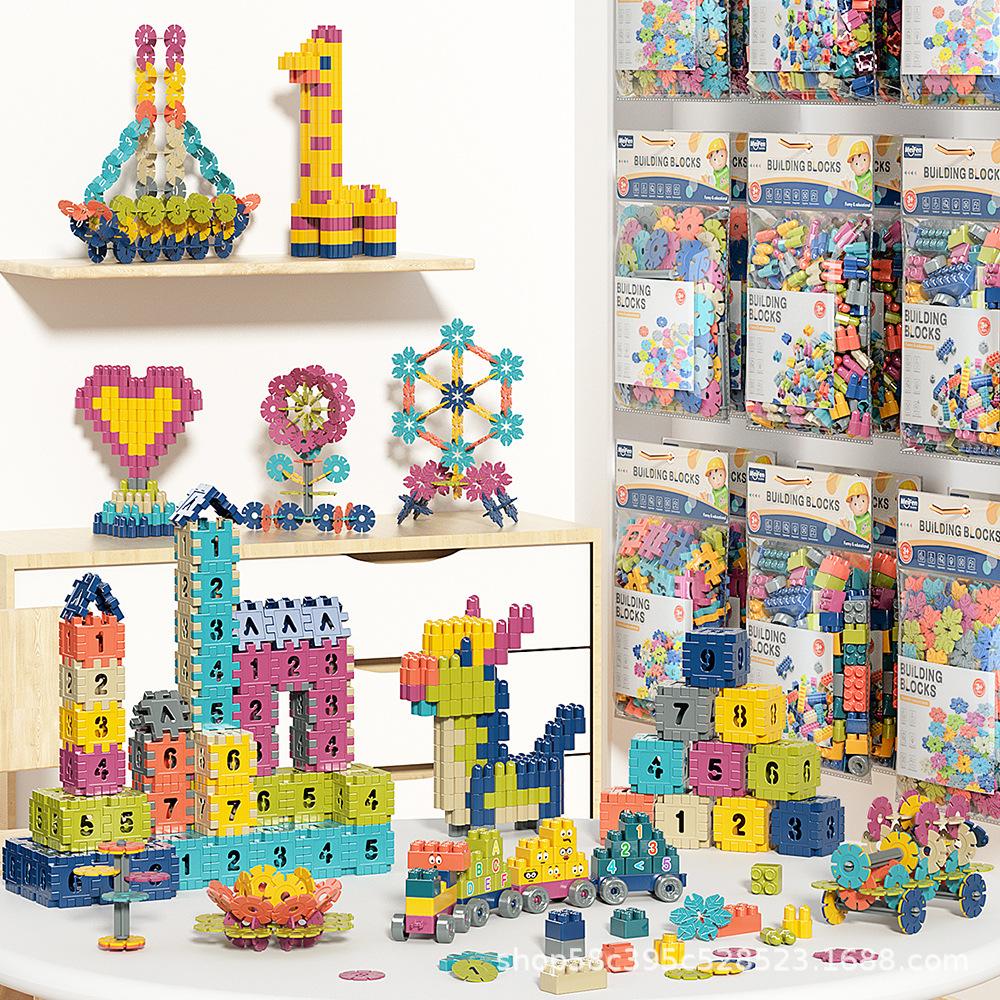 Diy Assembled Snowflake Building Block 3-6 Years Old Early Education Enlightenment Boys And Girls Children'S Gifts