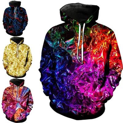 New Men's 3D Printed Hoodie Fashion Long-sleeved Drawstring Pullover Aesthetic Personality Hoodie Colours Sweatshirt Male Tops