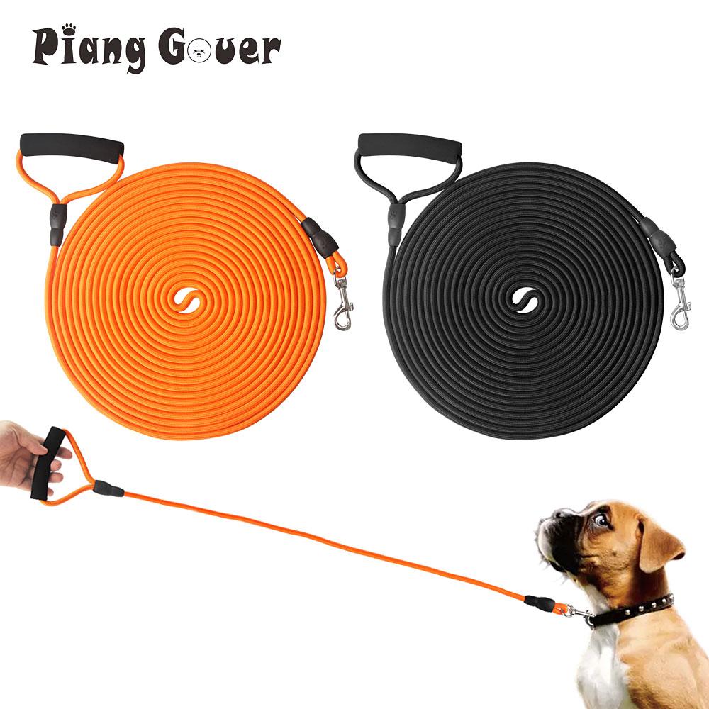 Long Dog Leash Tracking Round Rope Orange Outdoor Walk Training Pet Lead Leash For Medium Large Dog Leashes 3M/5M/10M/15M