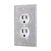 US Standard Creative Home Decoration Crystal Switch Panel Sticker Rhinestones Socket Frame Bling Plug Outlet Wall Plate Cover