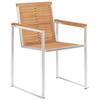Garden Chairs 8 Pcs with Cushions, vidaXL Solid Teak Wood