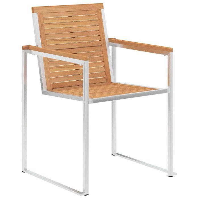 Garden Chairs 8 Pcs with Cushions, vidaXL Solid Teak Wood