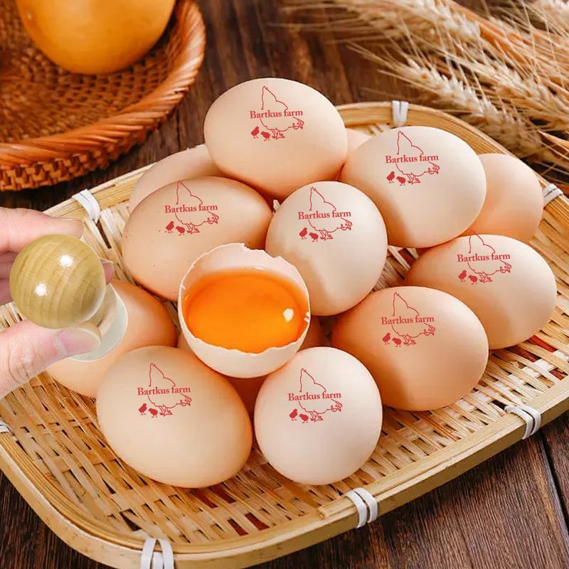 Egg Stamper Rubber Stamper Farm Egg Labels Multi-Functional Fresh Egg Markers Exquisite Egg Marking Inking Stamp for Clay Paper