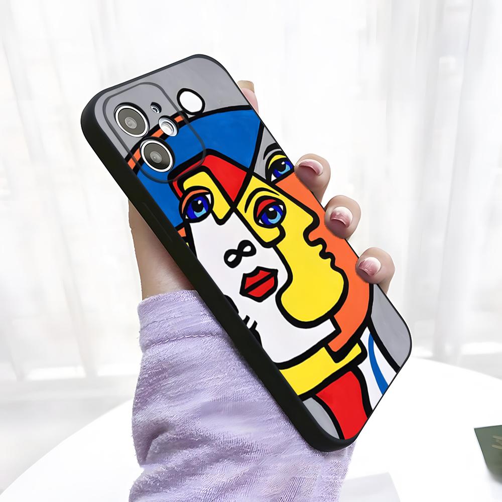 

Picasso Abstract Art Painting Phone Case For IPhone 17 Pro Max 15 Pro 16 14 Plus 12 13 Mini 11 Pro Shockproof Soft Cover iPhone15 Pro