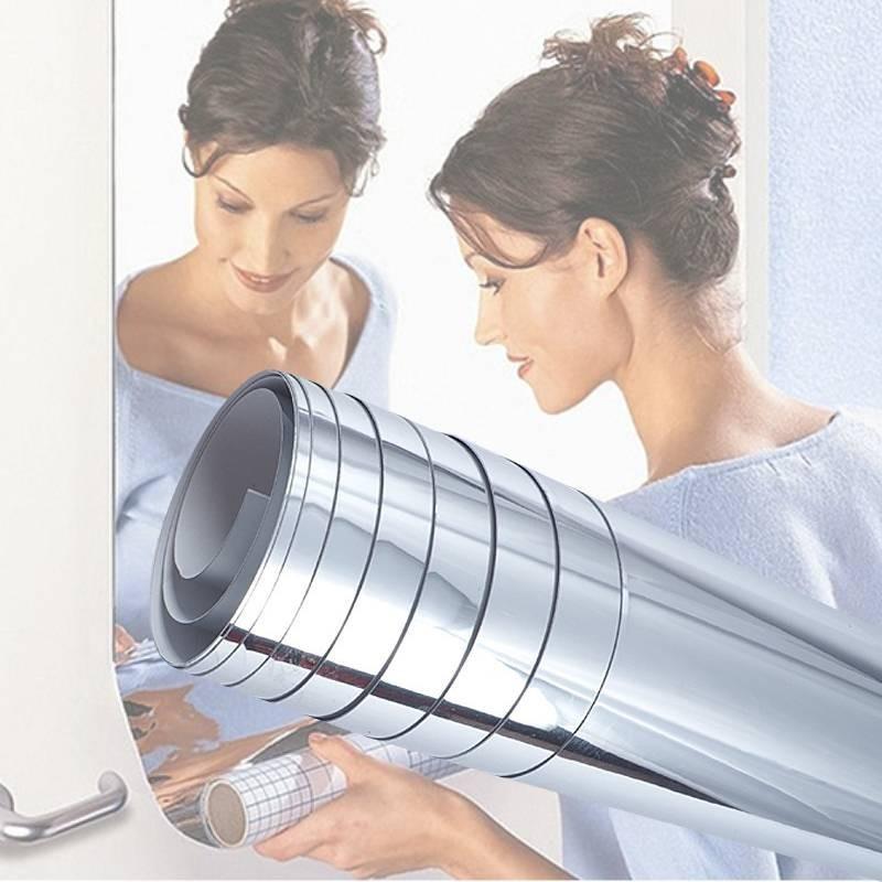 Elegant Diy Mirror Wall Sticker Waterproof Pet Material For Bathroom And Living Room