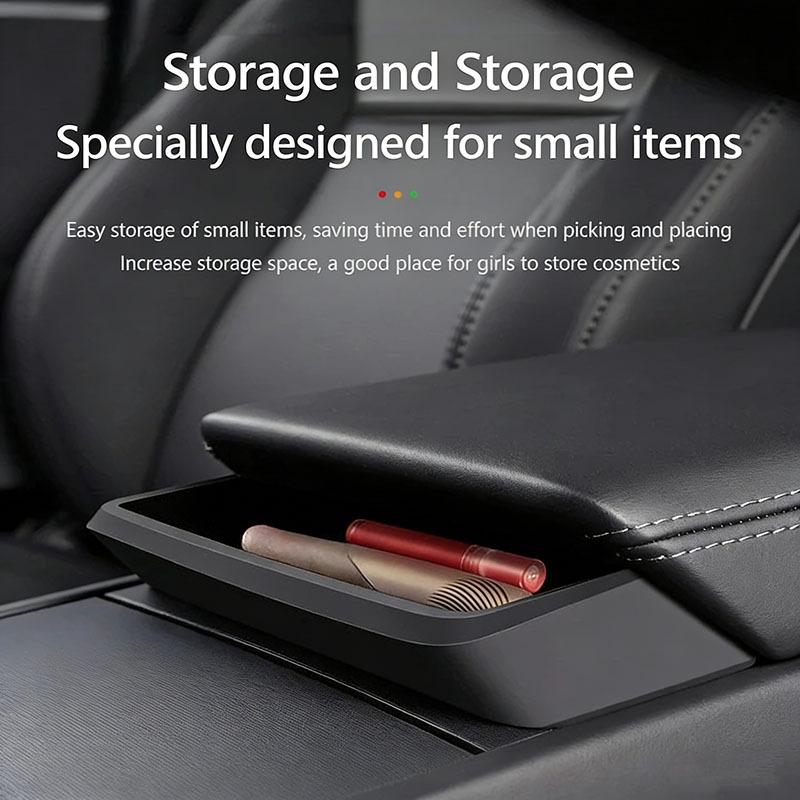 For Tesla Model 3 Highland Model Y Juniper Center Console Armrest Storage Box Eyeglasses Holder Armrest Tray Silicone Accessory