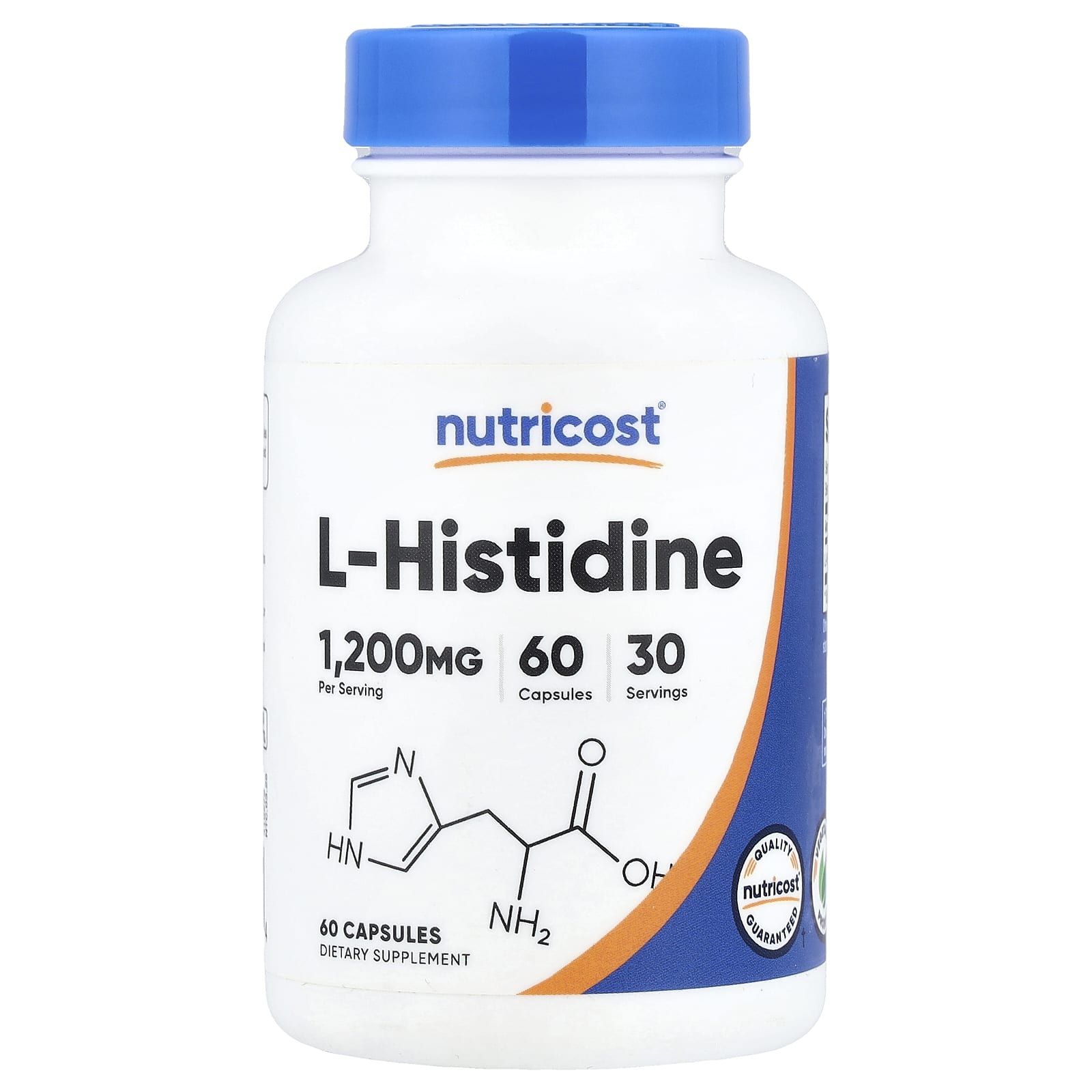 

Nutricost, l-histidine, 60 capsules (600 mg per capsule)