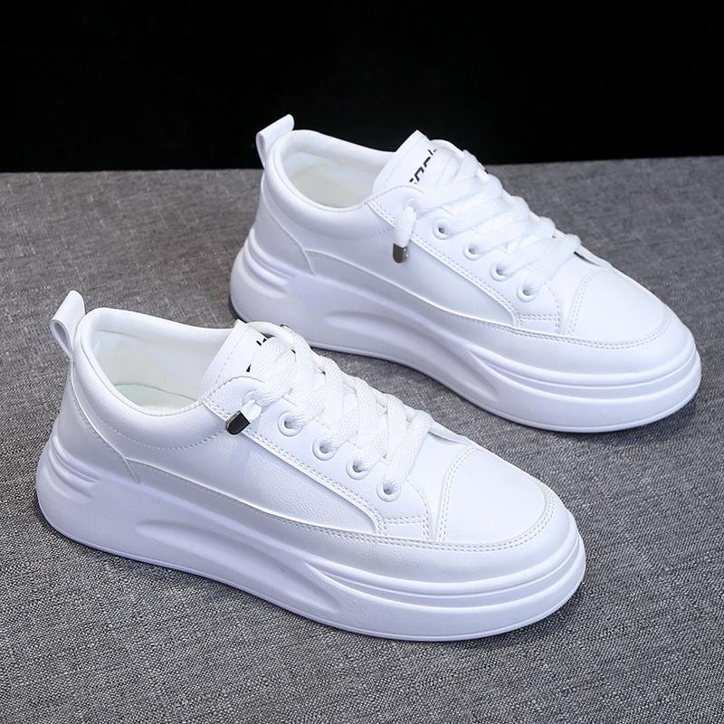 Little White Shoes Spring and Autumn Sneakers All-match Sports Comfortable Plus Velvet White Shoes