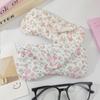 Heart-Shaped Corduroy Padded Glasses Case – Ins Style