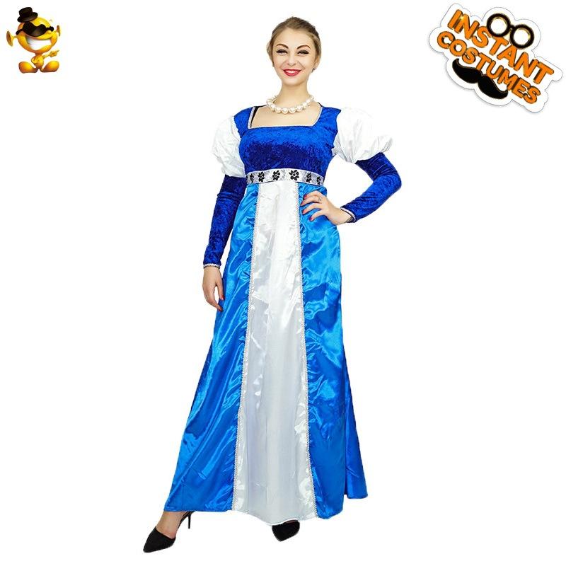 Party medieval princess costumes, masquerade, princess stage costumes cosply Halloween costumes L size {one size fits all)