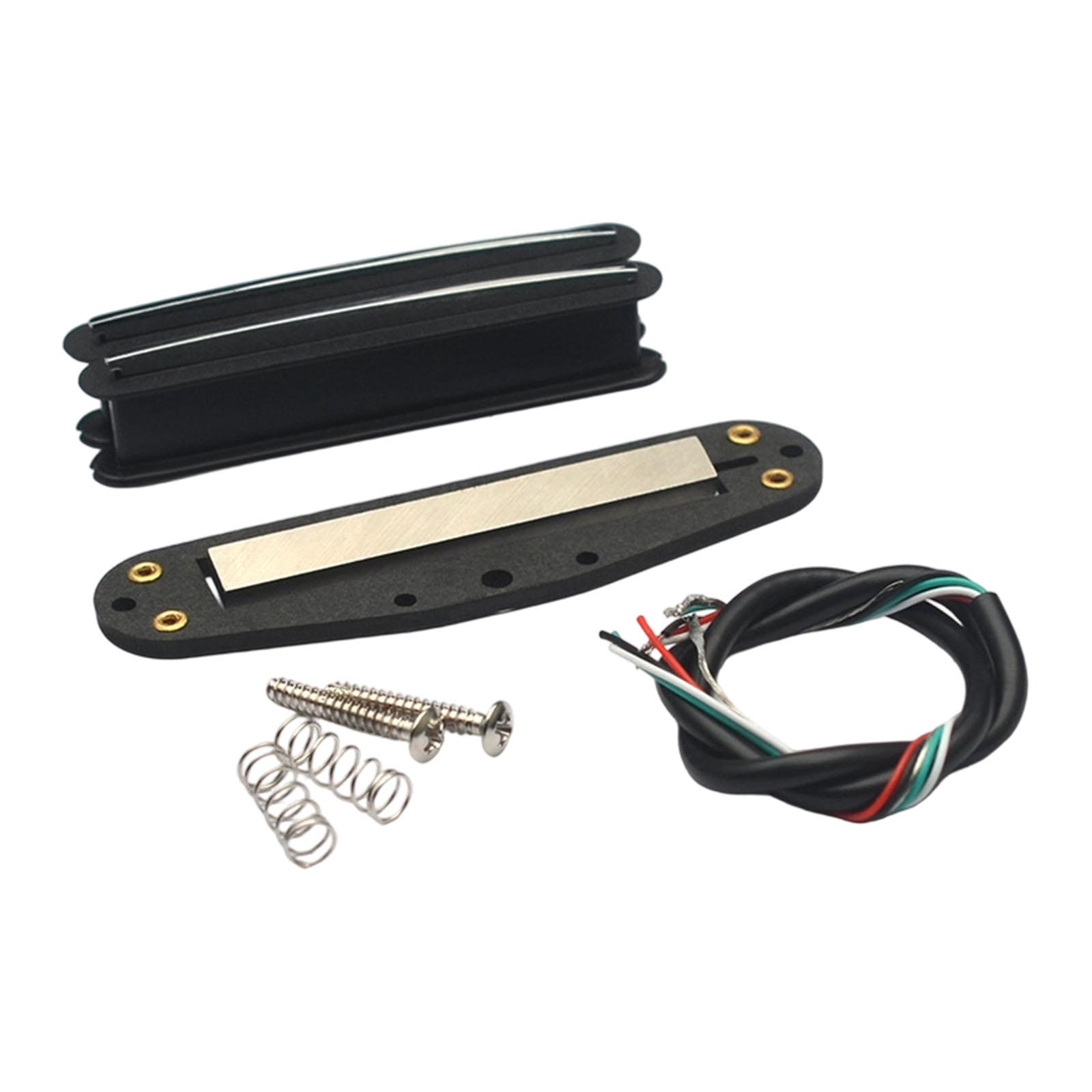 Classic Double Rail Humbucker Pickup Active Electric Guitar Magnetic Upgrade Kit for Fusion Blues Style чёрный