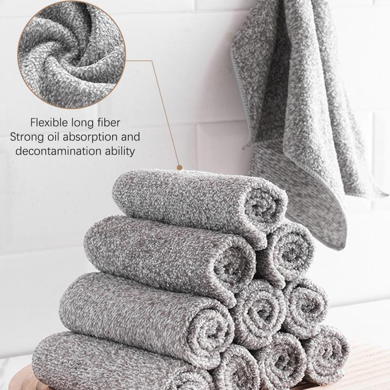 Kitchen Soft Cleaning Towel Microfiber Absorbent Oil Cleaning Cloth Dishcloth