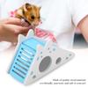 Wooden Hamster House Rest Nest Assembly Climbing Stairs Small Pet Exercise Playing Toy(Blue)
