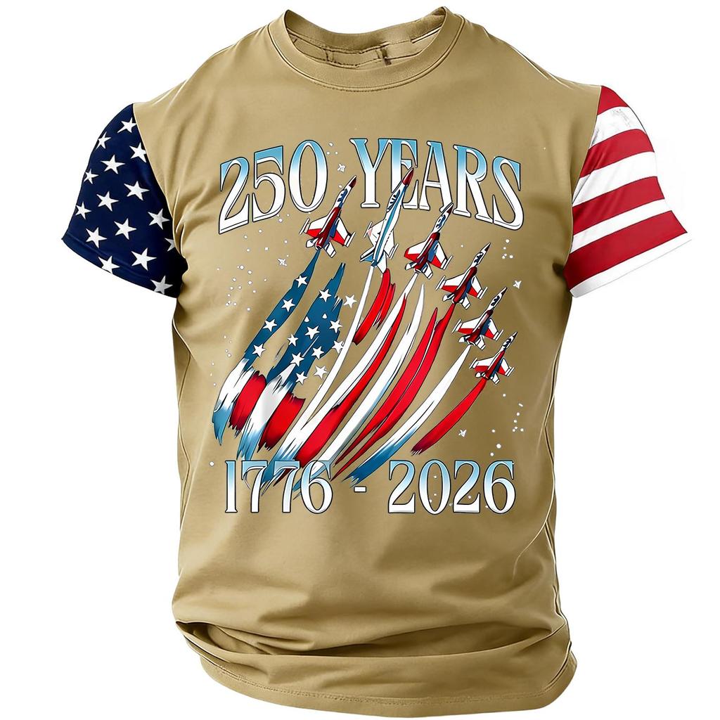 Men's Casual Round Neck Lightweight Breathable Short-Sleeve Top