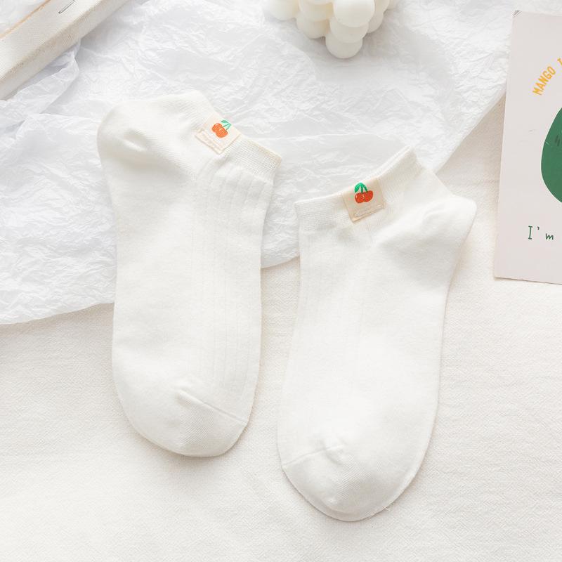 Women's Spring-Summer Low-Cut Japanese Style Short Ankle Socks - Cute, Trendy, Pure Cotton White Boat Socks