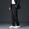 Wiosna Lato Koreański Styl Preppy Casualowe Luźne Spodnie Garniturowe Męskie Jednolite Zapinane na Guzik i Zamek Błyskawiczny Kieszenie Modne Wszechstronne Proste Spodnie