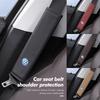 For Volkswagen VW Universal Car Safety Belt Shoulder Cushion Leather Cover Relief Pad Scirocco Passat Polo B5 B6 B7 CC Tiguan Ru0
