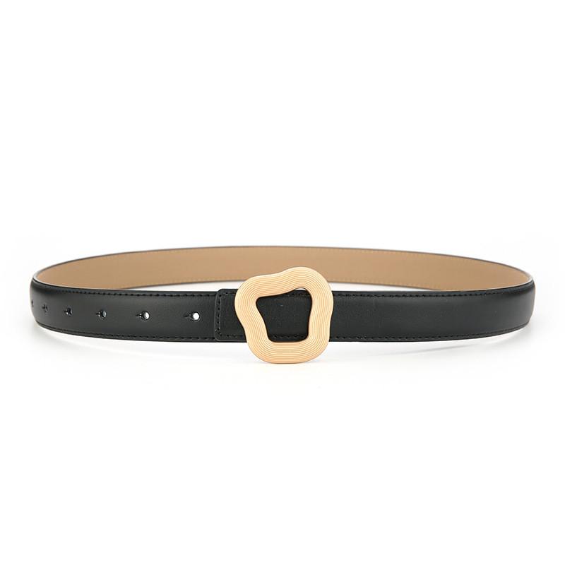 Genuine Leather Womens Belt With Silver Buckle For Casual Wear