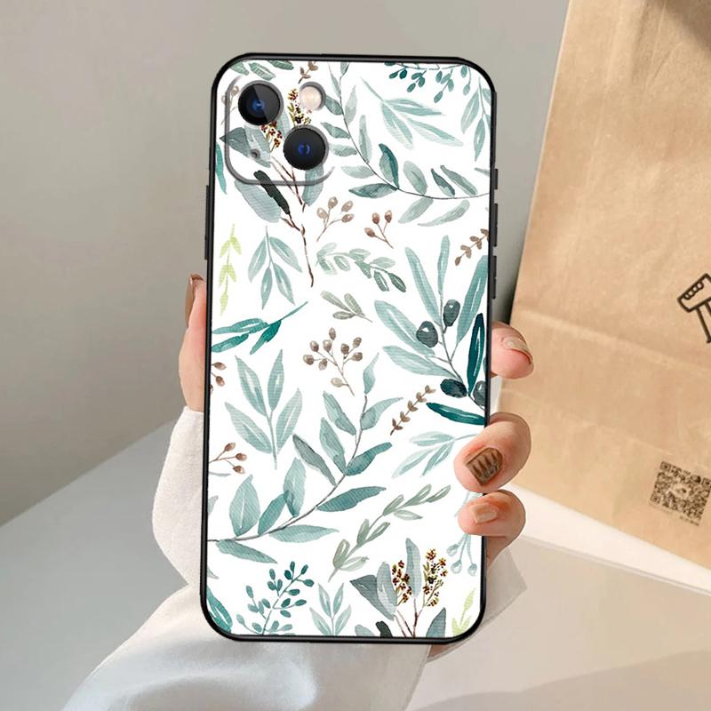 Eucalyptus Lavender Phone Case For iPhone 17 Air 16 14 13 12 11 15 Pro Max 13 12 mini 15 16 Plus 16e Cover Coque