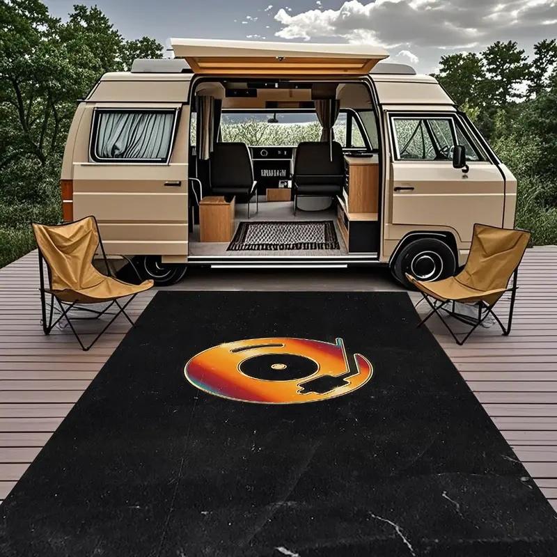 Vinyl-Schallplatten-Spritzdruck-Teppich für Schlafzimmer Wohnzimmer Nachttisch Sofa Bodenmatte Moderne Heimdekoration Teppich