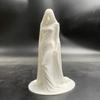 1Pcs 3D Printed White Dress Ghost Sculpture Model Ornament Funny Ghost Statue Halloween Indoor And Outdoor Decoration