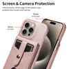 Faux Leather Phone Case for IPhone16 15 14 13 12 11 Pro Max Mini XS 7 8 With Cosmetic Mirror, Lanyard, Card Slot, Stand Function