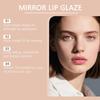 Zephoco Zweifarbiger Spiegel-Lipgloss - Feuchtigkeitsspendend, Seidiges Rotbraun & Nude-Rosa