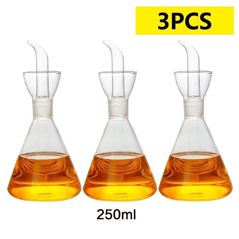 High Borosilicate Glass Oil Pot Household Leak-proof Oil Vinegar Pots Kitchen Soy Sauce Oil Tank Seasoning Bottle Kitchen Tool