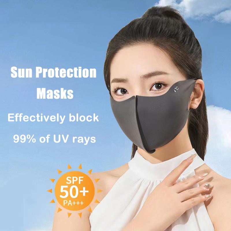 Cycling Ice Silk Face Mask Anti-UV Sun Protection Unisex Adjustable Breathable Bandana Hunting Running Sport Mask Scarf