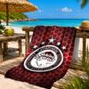 Asciugamano da Spiaggia con Stemma Olympiacos Fc, Asciugatura Rapida, Facile da Curare, Adatto Sia per il Fitness che per le Vacanze al Mare, Essenziale Sportivo