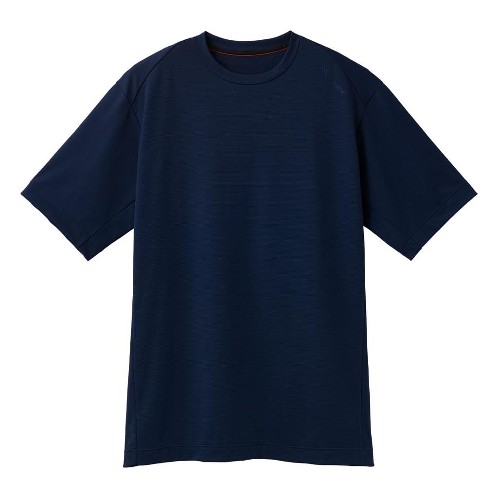 VENEX Standard Short Sleeve Recovery Wear for General Medical Size L Men's Dry+ Devices, Navy,