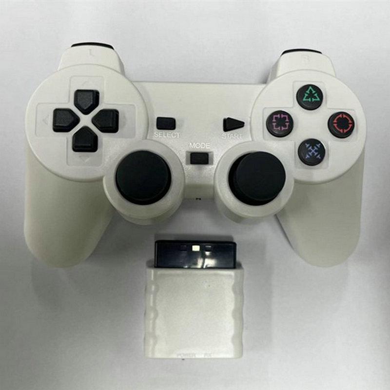 2.4G PS2 Wireless Game Controller with Dual Vibration and Snowflake Transparent Buttons