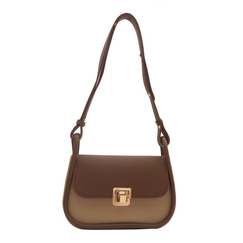 Стильная женская сумка Iins Pu 2024 Весна Модный уличный стиль Седельная сумка хаки