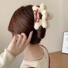 New Elegant Plush Bow Hair Claw Clips for Women Girls Winter Fluffy Plush Large Shark Clamp Hair Clip Headwear Hair Accessories