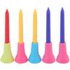 5 PcsPack Golf Tees Plastic Ball Holder Rubber Cushion Outdoor Sports Training Accessories