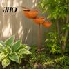 Vintage Bronze Bird Feeder 3 Tiered Cascading Rain Catcher Bath, Metal Garden Stake Water Adjustable Bowl Feeder, Outdoor Pollinator Watering Station