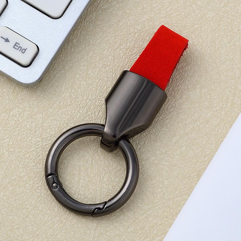 Personalisierter Auto-Schlüsselanhänger für Herren - Kurzer Anti-Verlust-Leder-Schlüsselanhänger mit aufgedrucktem Logo