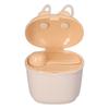 Portable Baby Milk Powder Box Bunny Ears Shaped Food Snack Storage Sealed PP Box With SpoonYellow