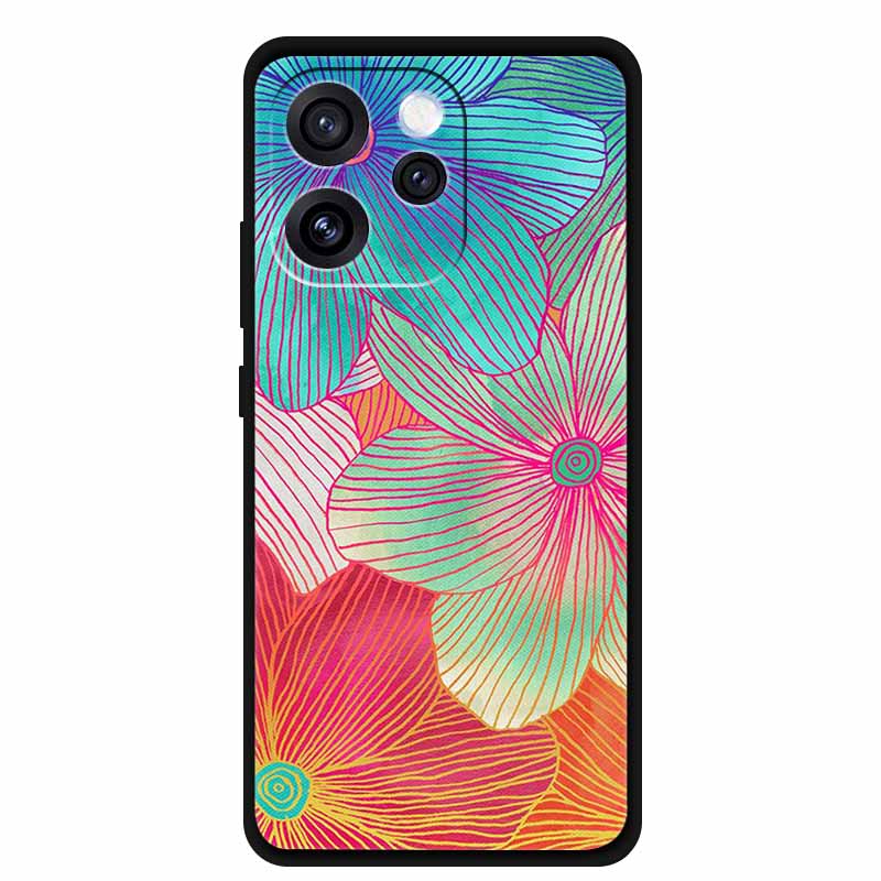

For Oppo Reno15 Case Global 6.32 Soft Case Silicone Bumper Coque for Oppo Reno 15 Protective Back Cover Color Gradient Pattern Reno15 Global