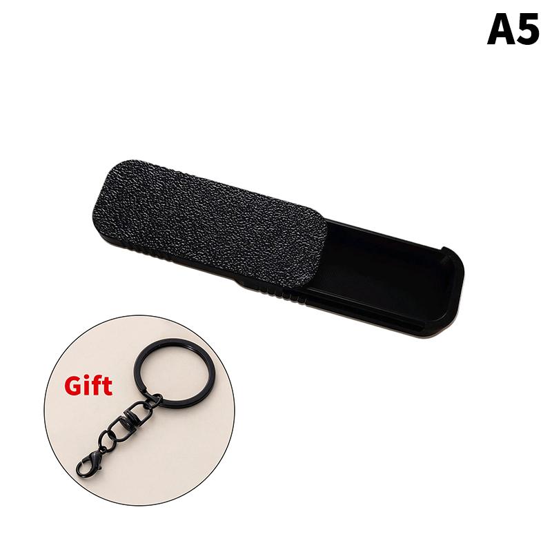 

Mini Sliding Cotton Swab Storage Box With Keychain Portable Swab Case For Travel And Daily Use Dust-Proof Keeps Clean